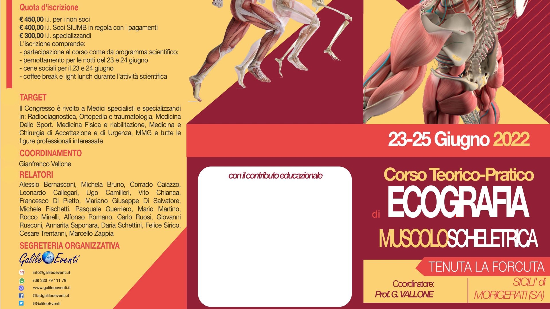 Corso Teorico-Pratico di Ecografia Muscolo Scheletrica