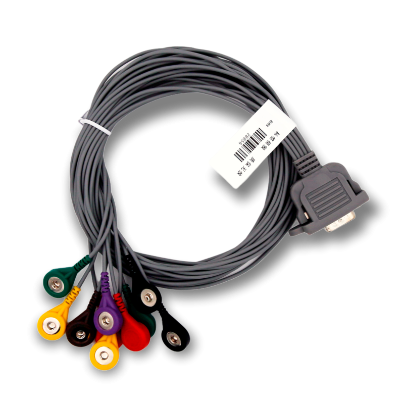 DMS Serie Cavi ECG per Holter 300-4A Att. Seriale a Clip 10 Fili cm.100